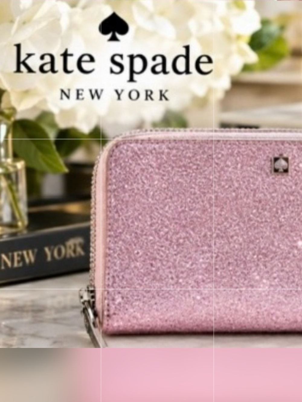 Kate Spade Ice Pink Glitter Wallet